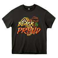 Asphalt Black and proud Heavy Core Tee - HowdyJamesFarm