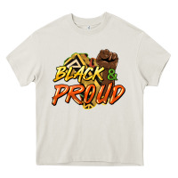 Cream Black and proud Heavy Core Tee - HowdyJamesFarm