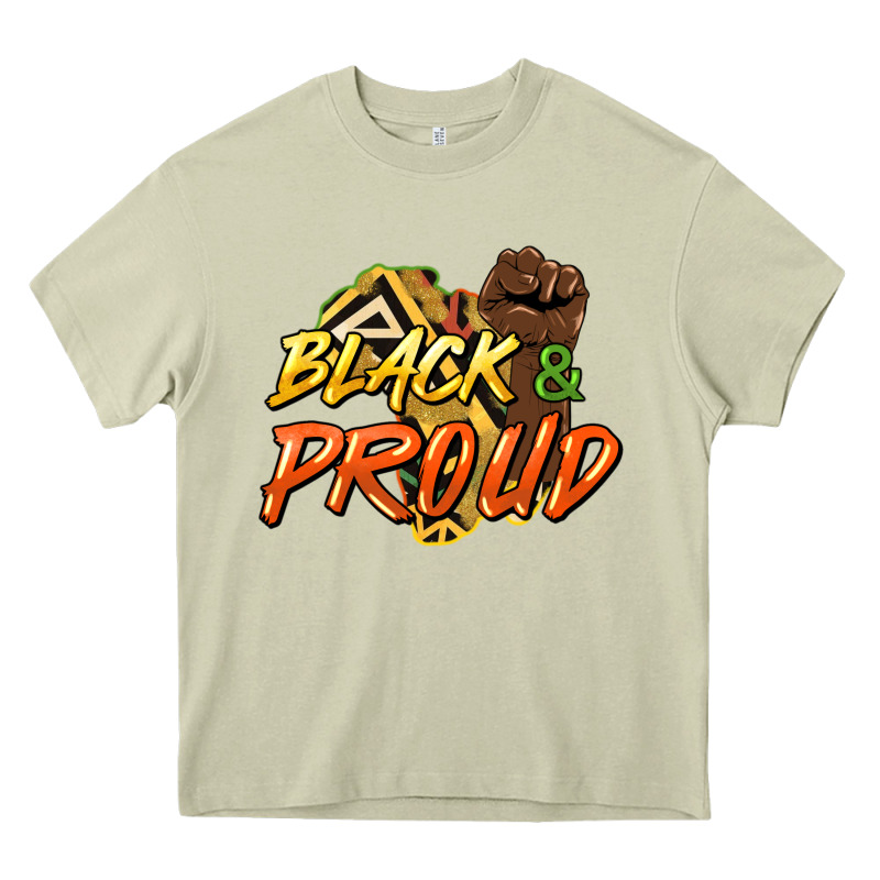 Black And Proud Heavy Core Tee by HowdyJamesFarm | Teevron