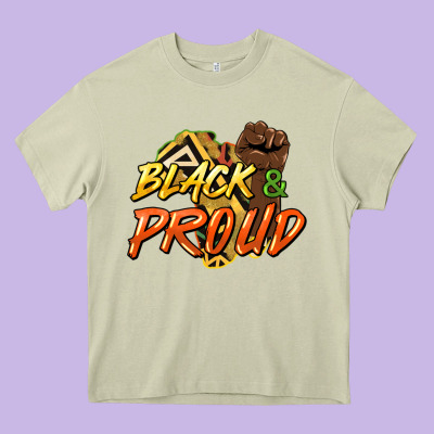 Black And Proud Heavy Core Tee Designed By Howdyjamesfarm