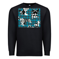 Black winter plaid and cowhide pattern Premium Sweatshirt - RanaPortraitStore