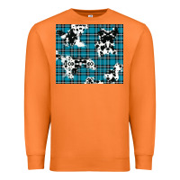 Carrot winter plaid and cowhide pattern Premium Sweatshirt - RanaPortraitStore