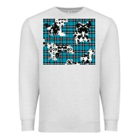 Oatmeal Heather winter plaid and cowhide pattern Premium Sweatshirt - RanaPortraitStore