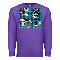 Purple winter plaid and cowhide pattern Premium Sweatshirt - RanaPortraitStore
