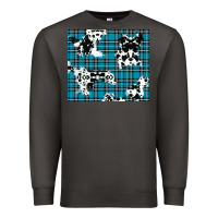 Smoke winter plaid and cowhide pattern Premium Sweatshirt - RanaPortraitStore