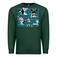 Sports Green winter plaid and cowhide pattern Premium Sweatshirt - RanaPortraitStore