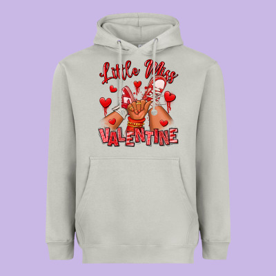 Little Miss Valentine Afro Kid Sneakers Heavyweight Hoodie Designed By Ranaportraitstore