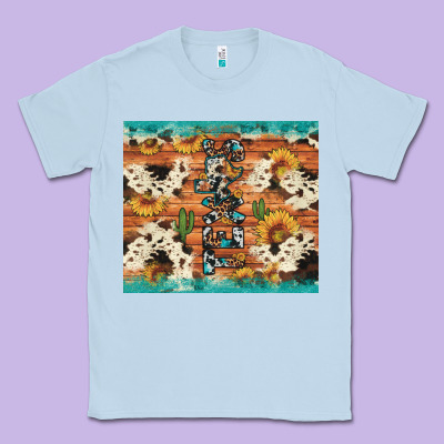 Texas Sunflower Cactus Cowhide Classic Tee Designed By Artiststas