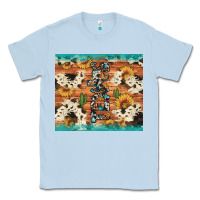 Dusty Blue texas sunflower cactus cowhide Classic Tee - Artiststas
