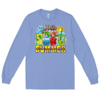 Colony Blue Hello Summer Long Sleeve Tee - CowhideDigitalArt