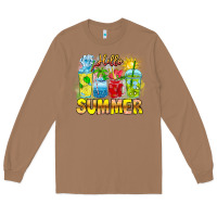 Toasted Coconut Hello Summer Long Sleeve Tee - CowhideDigitalArt