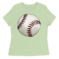 Matcha baseball ball Ladies Tee - FaDigitalArtStudio