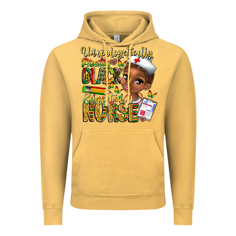 Unapologetically Pretty Black Educated Nurse Vintage Hoodie by CowhideDigitalArt | Teevron