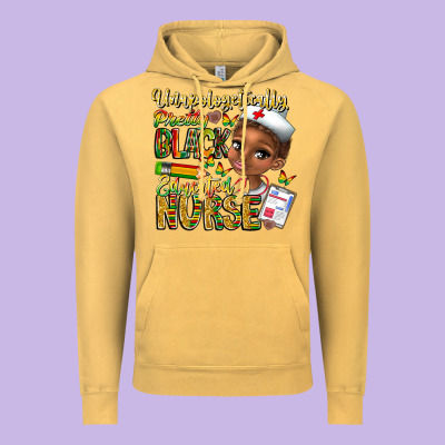 Unapologetically Pretty Black Educated Nurse Vintage Hoodie Designed By Cowhidedigitalart