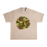 French Oak camouflage and leopard patch  2 Urban Heavy Tee - BundleAndBundleShop