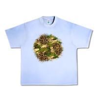 Grape Ice camouflage and leopard patch  2 Urban Heavy Tee - BundleAndBundleShop