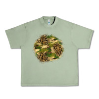 Oil Green camouflage and leopard patch  2 Urban Heavy Tee - BundleAndBundleShop