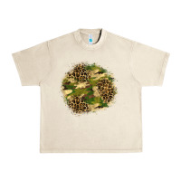 Sandshell camouflage and leopard patch  2 Urban Heavy Tee - BundleAndBundleShop