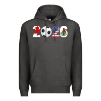 Charcoal Heather North America 2026 Football  Canada USA Mexico Soccer Premium Hoodie - maiPhamDesign