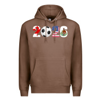Chestnut North America 2026 Football  Canada USA Mexico Soccer Premium Hoodie - maiPhamDesign