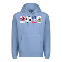Colony Blue North America 2026 Football  Canada USA Mexico Soccer Premium Hoodie - maiPhamDesign