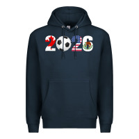 Navy North America 2026 Football  Canada USA Mexico Soccer Premium Hoodie - maiPhamDesign