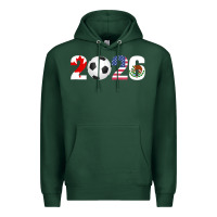 Sports Green North America 2026 Football  Canada USA Mexico Soccer Premium Hoodie - maiPhamDesign