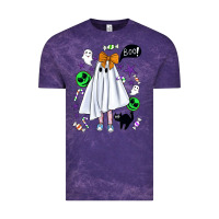 Cloud Purple cute ghost halloween Vintage Tee - BundleAndBundleShop