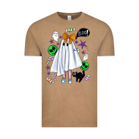 Vintage Coffee cute ghost halloween Vintage Tee - BundleAndBundleShop