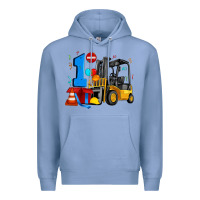Colony Blue forklift birthday one Premium Hoodie - Artiststas