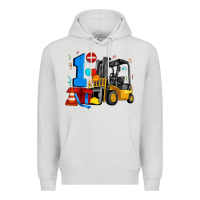 Dove Grey forklift birthday one Premium Hoodie - Artiststas