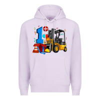 Lilac forklift birthday one Premium Hoodie - Artiststas