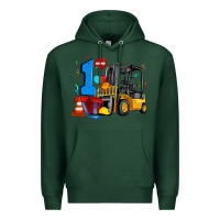 Sports Green forklift birthday one Premium Hoodie - Artiststas
