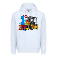 White forklift birthday one Premium Hoodie - Artiststas