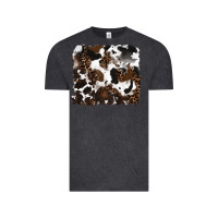 Vintage Black leopard cowhide background Vintage Tee - RanaPortraitStore
