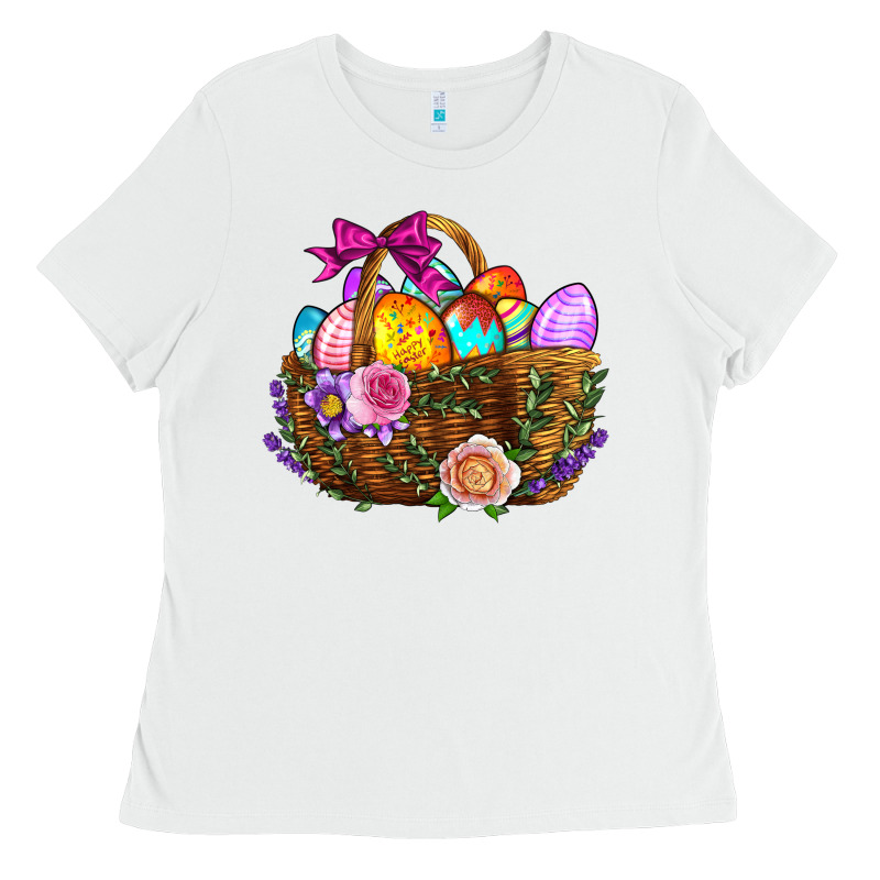 Easter Eggs Hamper Ladies Tee by BundleAndBundleShop | Teevron