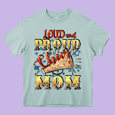 Loud And Proud Cheer Mom Mother's Day Heavy Core Tee Designed By Cowgirlartshop