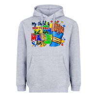 Heather Grey my child is non verbal but her mama aint afro hand rana Heavyweight Hoodie - RanaPortraitStore