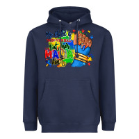 Navy my child is non verbal but her mama aint afro hand rana Heavyweight Hoodie - RanaPortraitStore