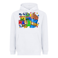 White my child is non verbal but her mama aint afro hand rana Heavyweight Hoodie - RanaPortraitStore