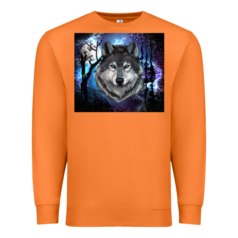 Wolf And Full Moon Premium Sweatshirt by RanaPortraitStore | Teevron