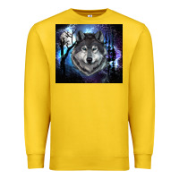 Lemon wolf and full moon Premium Sweatshirt - RanaPortraitStore