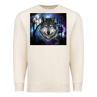 Sandshell wolf and full moon Premium Sweatshirt - RanaPortraitStore