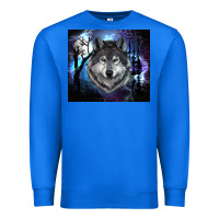 True Royal wolf and full moon Premium Sweatshirt - RanaPortraitStore