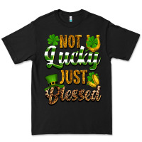 Black St. Patrick's Not lucky just blessed Premium Tee - OliviaCreatesArt