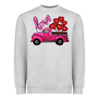 Heather Grey valentines day turck with balloons Heavyweight Sweatshirt - RanaPortraitStore