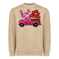 Mushroom valentines day turck with balloons Heavyweight Sweatshirt - RanaPortraitStore