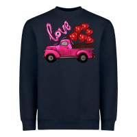 Navy valentines day turck with balloons Heavyweight Sweatshirt - RanaPortraitStore