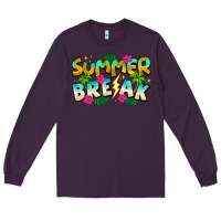 Plum Summer Break Long Sleeve Tee - CowhideDigitalArt