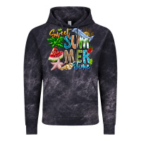 Cloud Black summer time Vintage Hoodie - CowhideDigitalArt